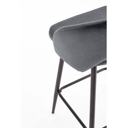 Barkruk 89x49 cm grijs/zwart