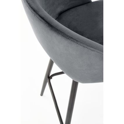 Barkruk 89x49 cm grijs/zwart