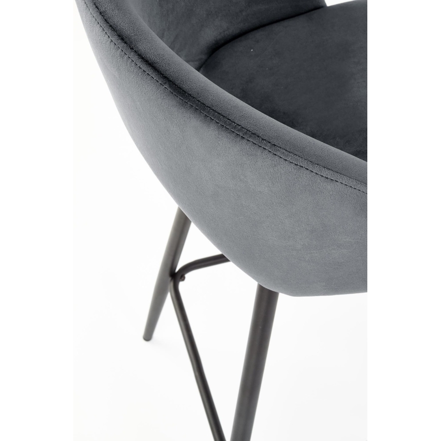 Barkruk 89x49 cm grijs/zwart