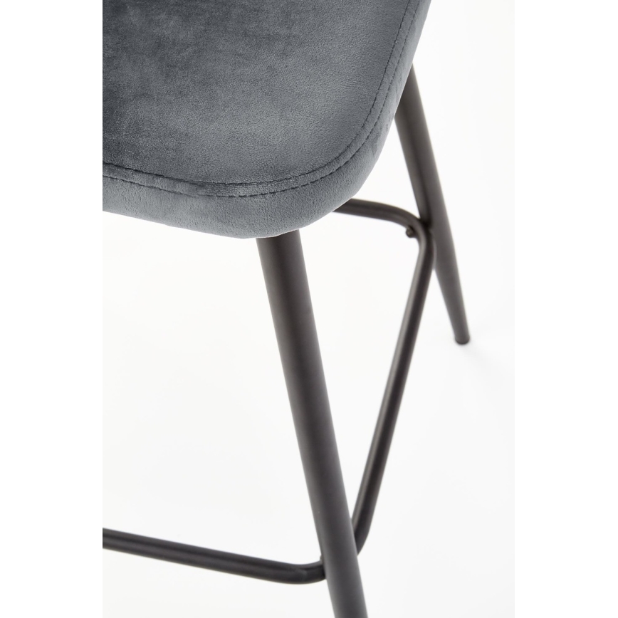 Barkruk 89x49 cm grijs/zwart