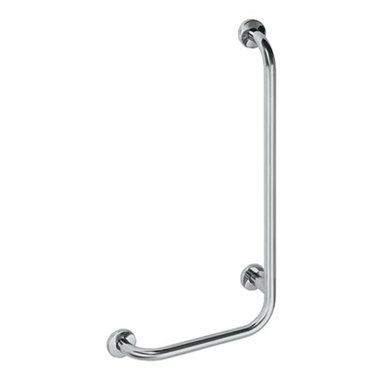 Barre d'appui 63 x 89 cm en acier inoxydable, finition argentée