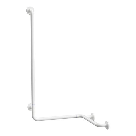 Barre d'appui pour douche 66 x 118 cm blanche