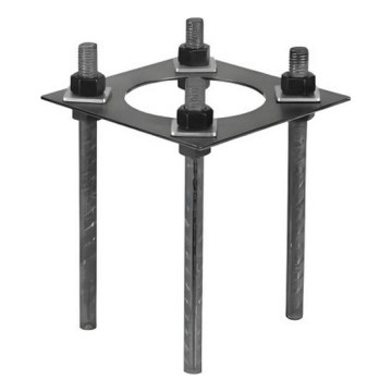 Base de montage pour poteau d'éclairage extérieur BASE 20x20 cm noire