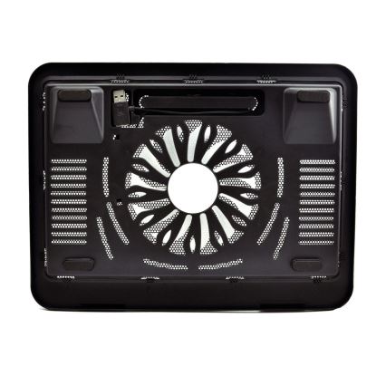 Base ventilée pour ordinateur portable 1x ventilateur 1xUSB noire