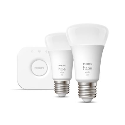 Basis Set Philips Hue WHITE 2xE27/9,5W 2700K + verbindingsapparaat