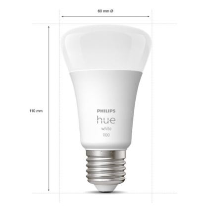 Basisset Philips Hue WHITE 3xE27/9,5W 2700K + Hue Bridge en dimmerschakelaar