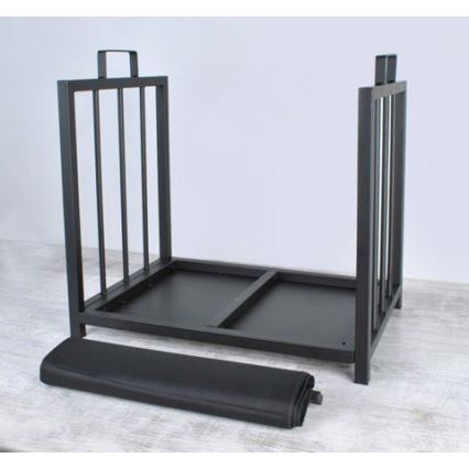 Basket voor hout 50x50,5 cm zwart
