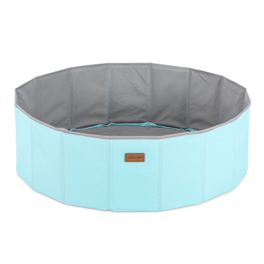 Bassin sec pour enfants avec balles Ø 80 cm bleu/gris