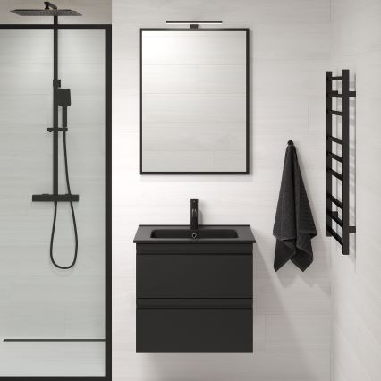BATH DELUXE 01-060-05-02-00 - Miroir de salle de bain BORGSTED 60x80 cm noir