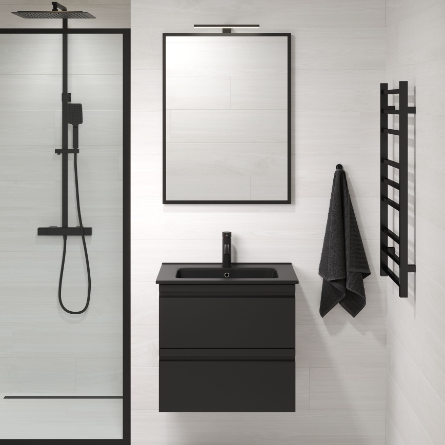BATH DELUXE 01-060-05-02-00 - Miroir de salle de bain BORGSTED 60x80 cm noir