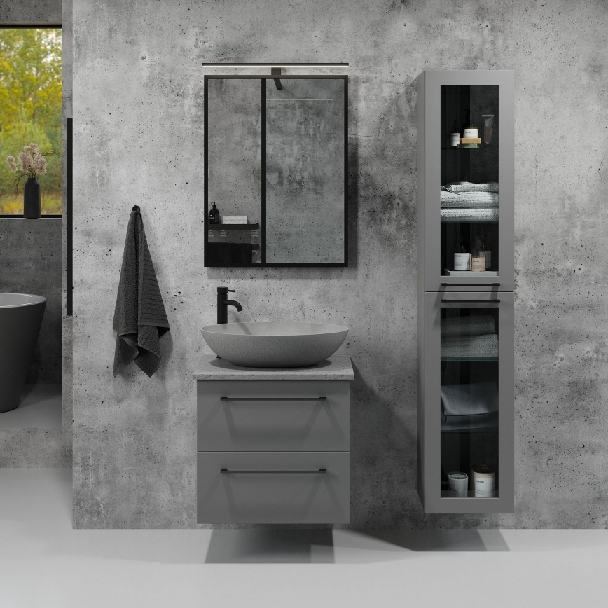 BATH DELUXE 01-060-05-02-00 - Miroir de salle de bain BORGSTED 60x80 cm noir