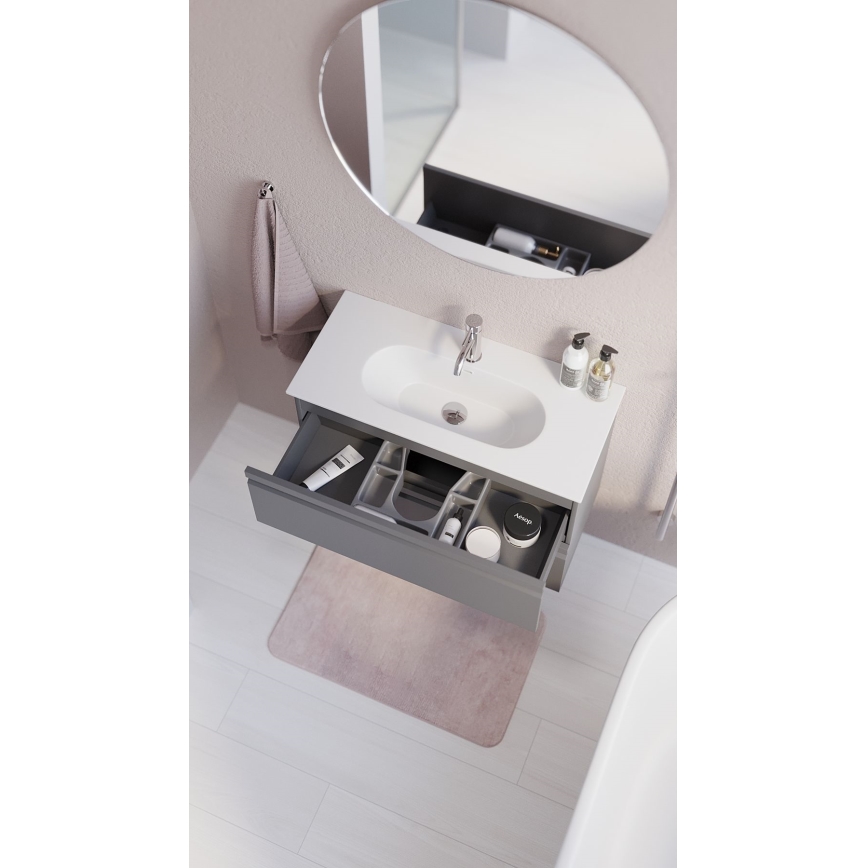 BATH DELUXE 01-080-00-58-00 - Miroir de salle de bains NORDBORG d. 80 cm