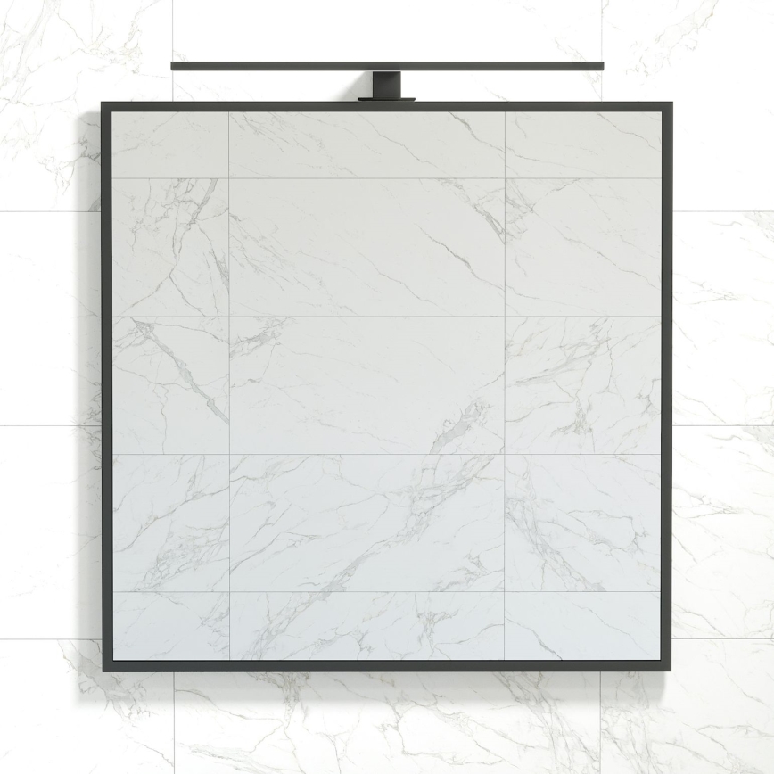 BATH DELUXE 01-080-05-02-00 - Badkamer spiegel BORGSTED 80x80 cm zwart
