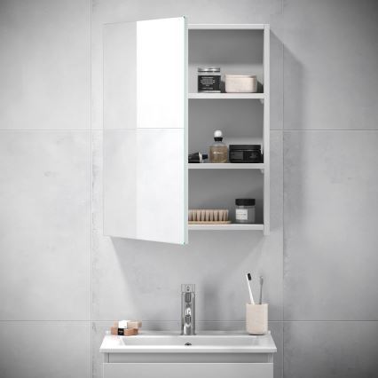 BATH DELUXE 02-050-63-01-01 - Spiegel badkamerkast KENWOOD 65x50 cm mat wit