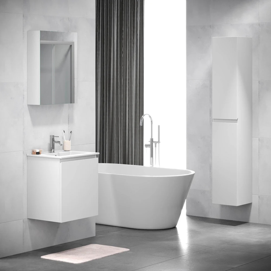 BATH DELUXE 02-050-63-01-01 - Spiegel badkamerkast KENWOOD 65x50 cm mat wit
