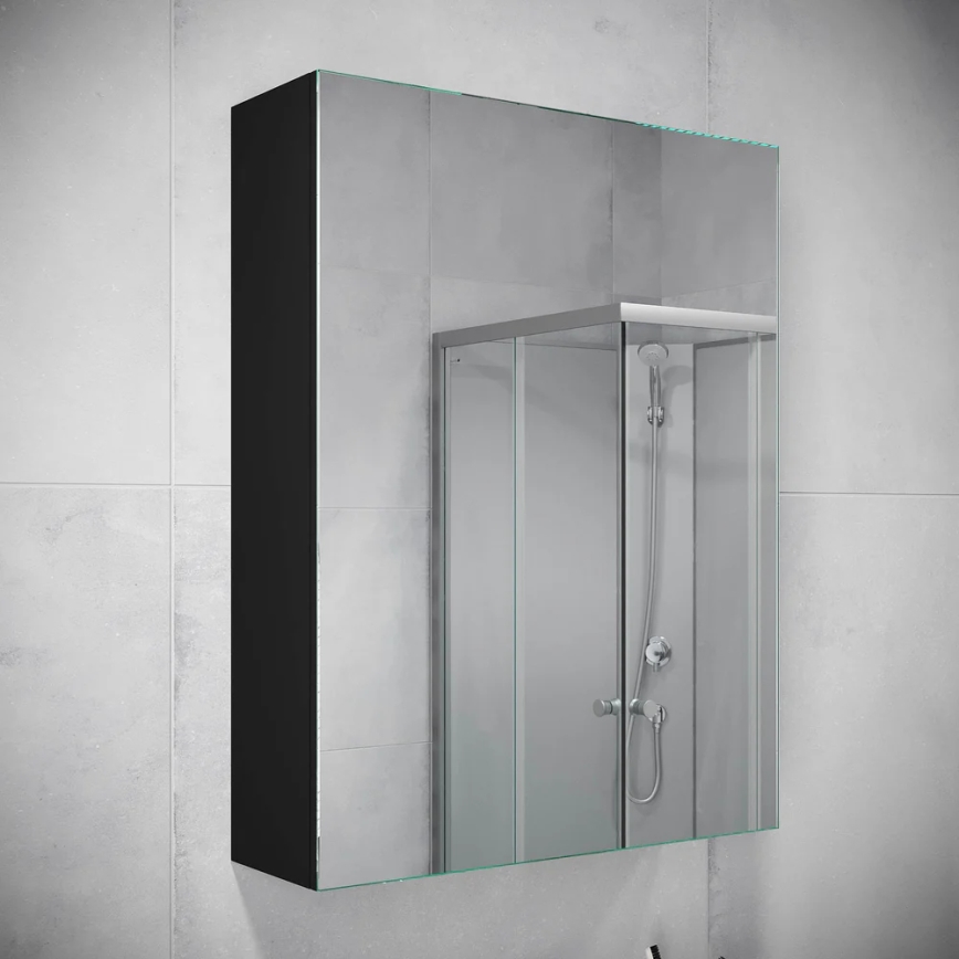 BATH DELUXE 02-050-63-02-01 - Spiegel badkamerkast KENWOOD 65x50 cm mat zwart