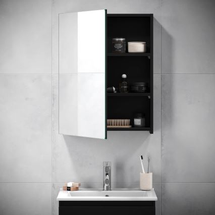 BATH DELUXE 02-050-63-02-01 - Spiegel badkamerkast KENWOOD 65x50 cm mat zwart