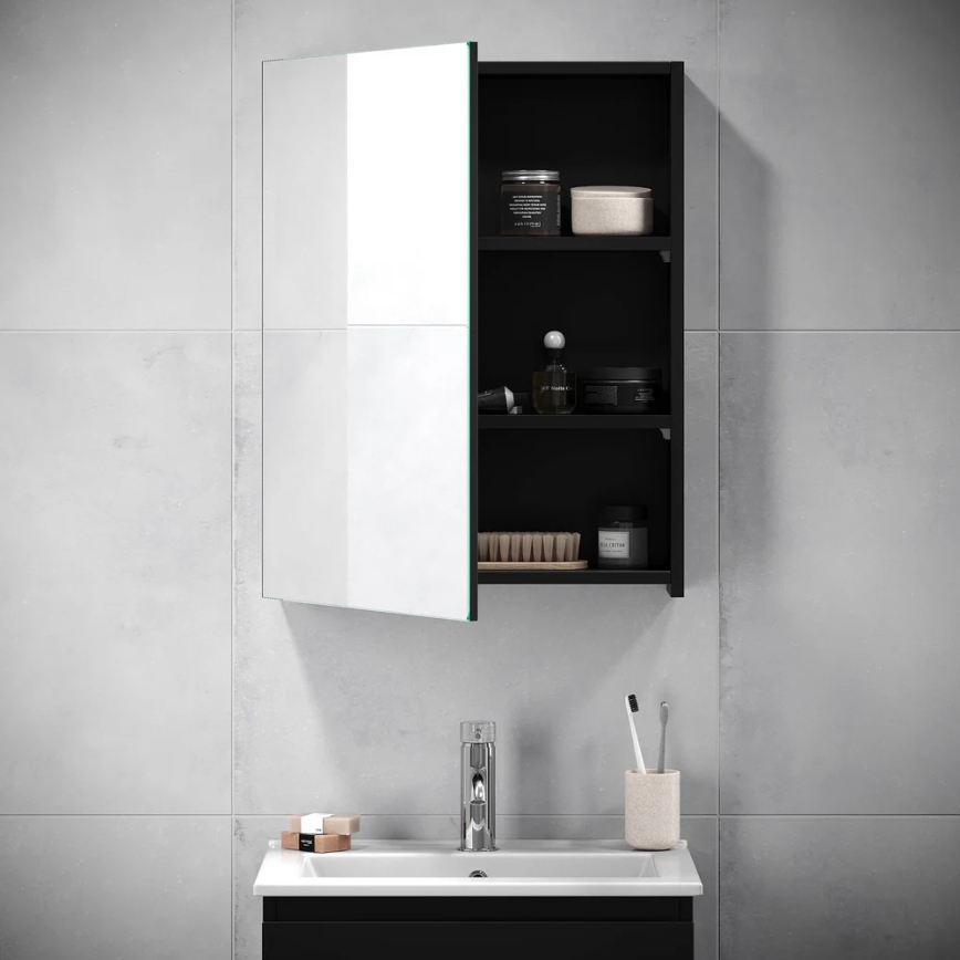 BATH DELUXE 02-050-63-02-01 - Spiegel badkamerkast KENWOOD 65x50 cm mat zwart