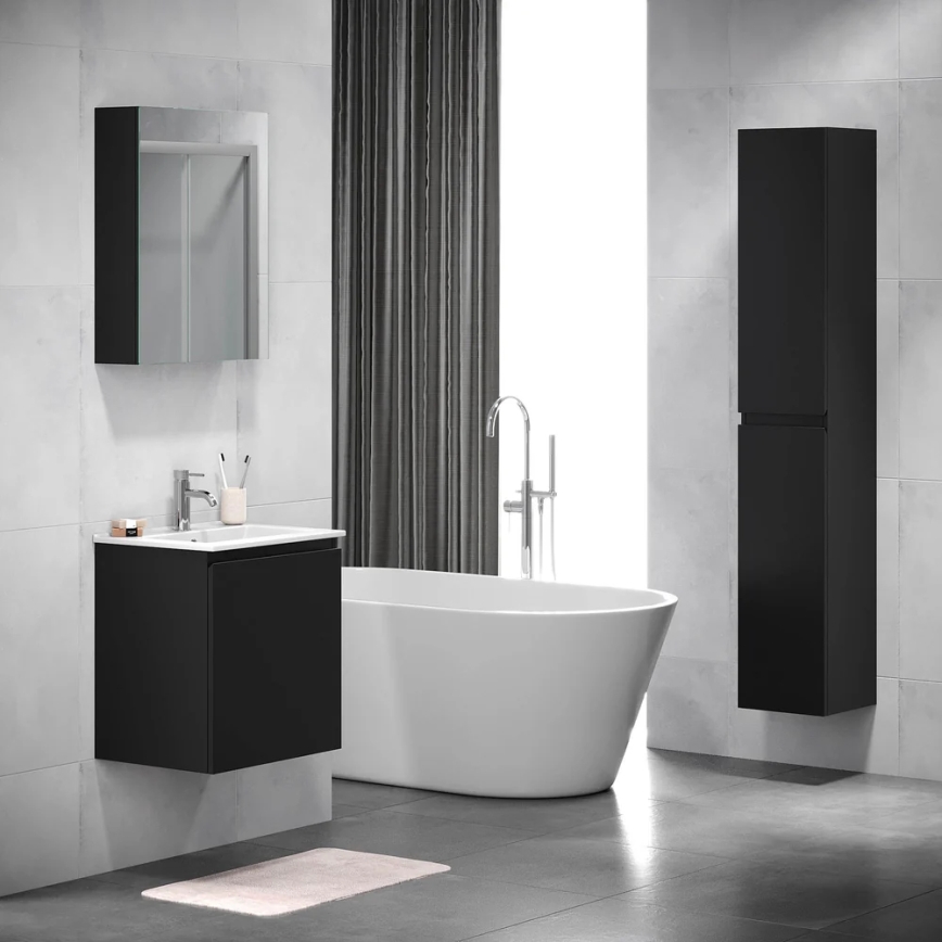 BATH DELUXE 02-050-63-02-01 - Spiegel badkamerkast KENWOOD 65x50 cm mat zwart