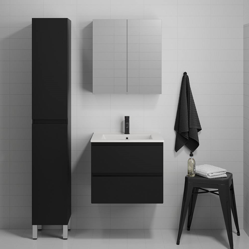 BATH DELUXE 03-060-63-02-01 - Badkamerkast met een kom KENWOOD 61 cm mat zwart