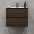 BATH DELUXE 03-060-64-84-01 - Badkamerkast met een kom KENWOOD 61 cm walnoot