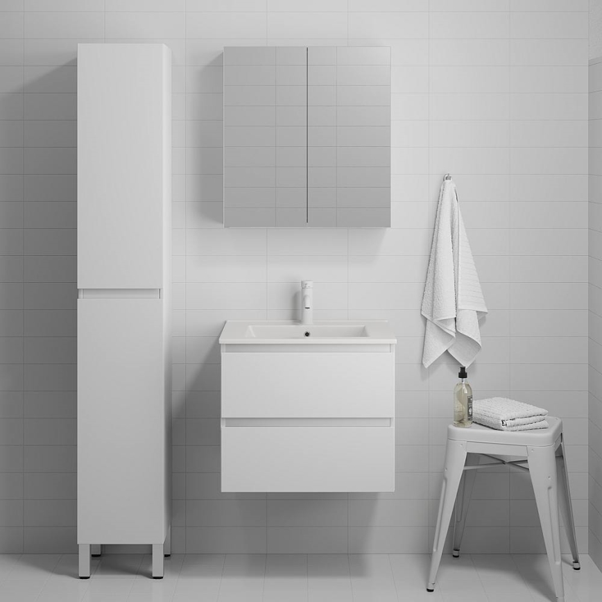 BATH DELUXE 04-030-63-01-01 - Badkamerkast KENWOOD 186 cm mat wit