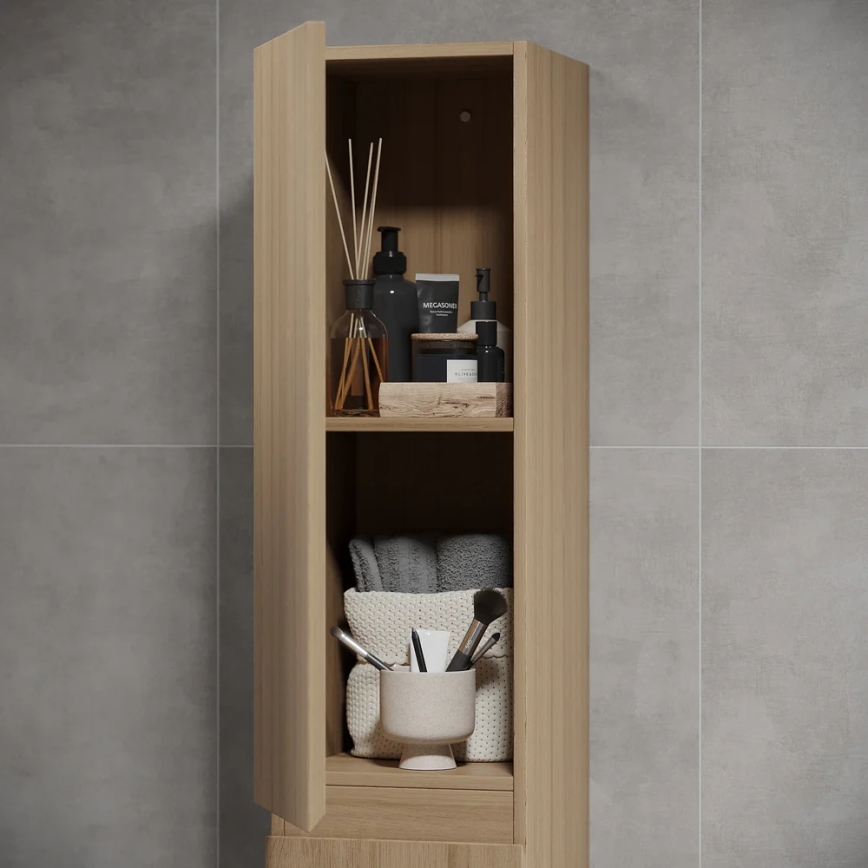 BATH DELUXE 04-030-64-86-01 - Badkamerkast KENWOOD 186 cm eiken