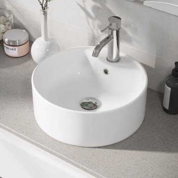 BATH DELUXE 06-038-09-11-00 - Vasque à poser VIKEDAL Ø 38 cm céramique/blanche