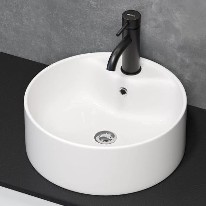 BATH DELUXE 06-038-09-11-00 - Vasque à poser VIKEDAL Ø 38 cm céramique/blanche