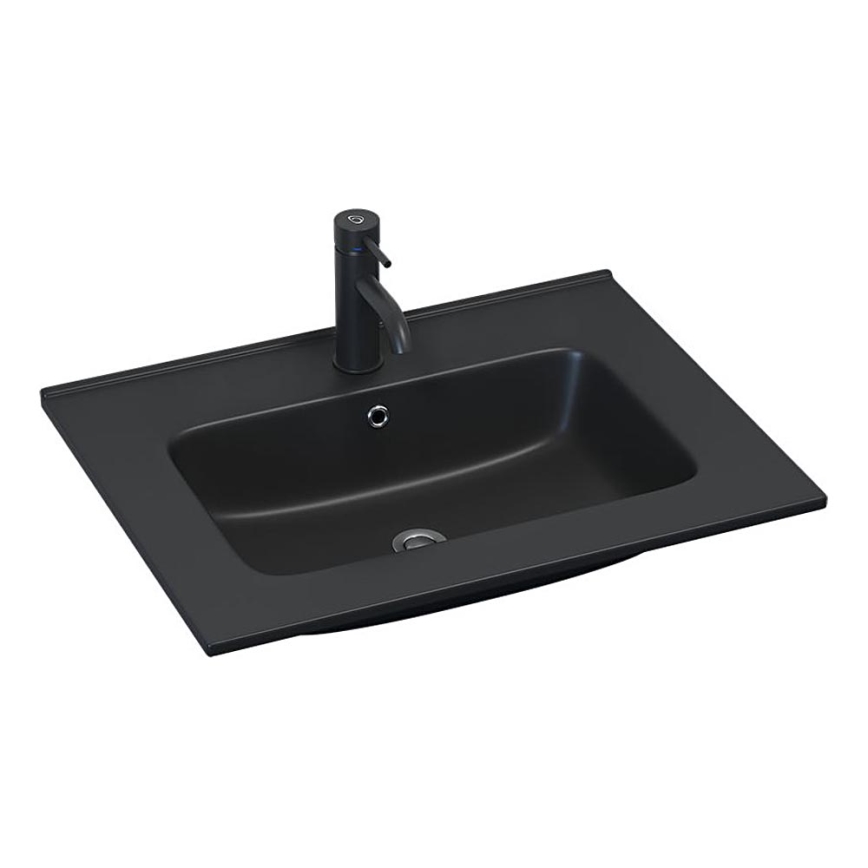 BATH DELUXE 06-060-27-02-00 - Lavabo encastré HYGE 61x46 cm céramique/noir