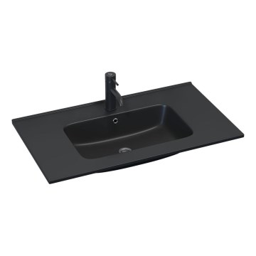 BATH DELUXE 06-080-27-02-00 - Inbouwwastafel HYGE 81x46 cm keramiek/zwart