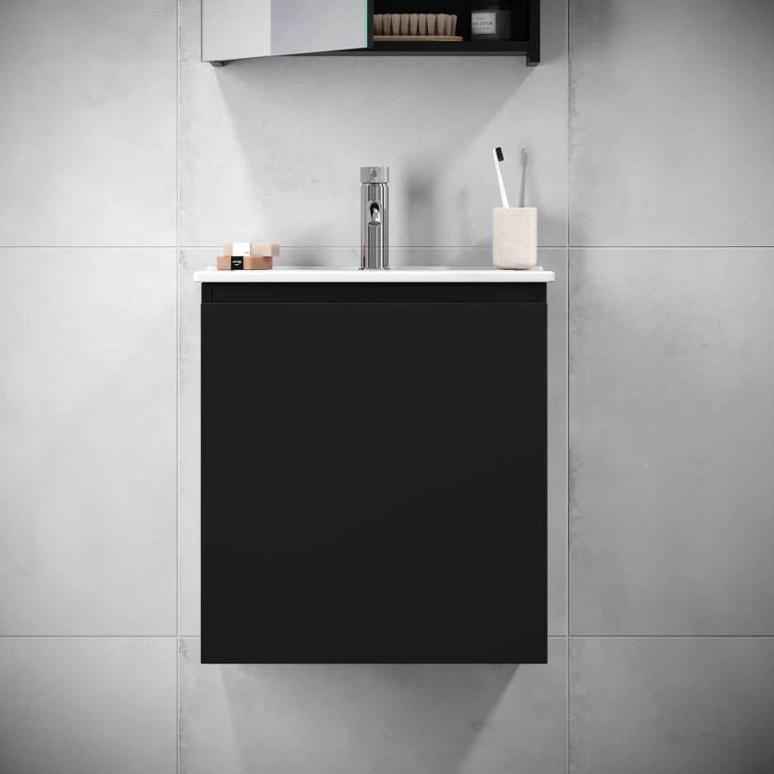 BATH DELUXE 09-050-63-02-01 - Badkamerkast met een kom KENWOOD 51 cm mat zwart