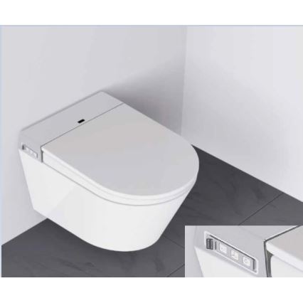 BATH DELUXE 21-040-02-11-00 - Toilettes suspendues avec bidet et abattant de toilette SoftClose TISVILDELEJE 1600W/230V blanc + télécommande