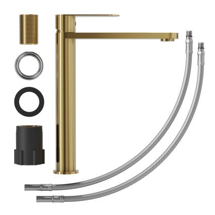 BATH DELUXE 28-027-02-64-02 - Kraan voor wastafel TARNBY 27,3 cm glanzend messing