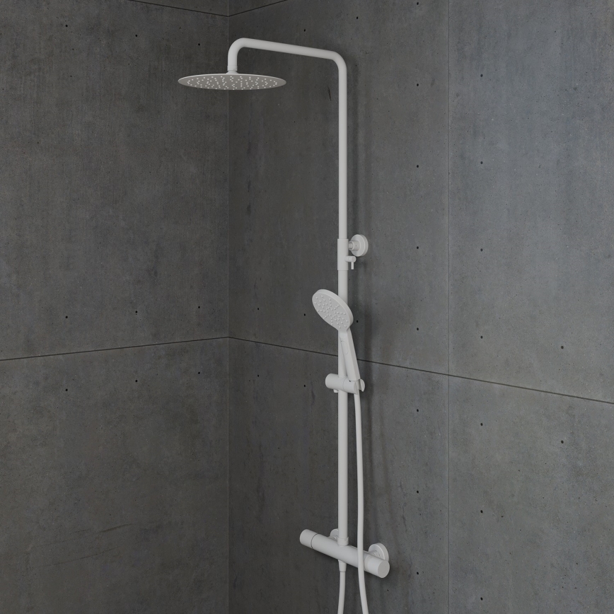 BATH DELUXE 31-120-05-01-00 - Colonnes de douche avec robinet thermostatique DRAGOR blanc mat