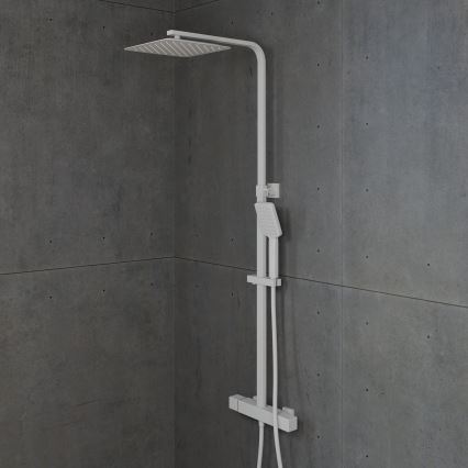BATH DELUXE 31-120-06-01-00 - Colonnes de douche avec robinet thermostatique NAESBY blanc mat
