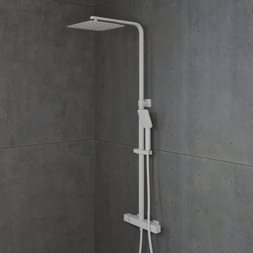 BATH DELUXE 31-120-06-01-00 - Colonnes de douche avec robinet thermostatique NAESBY blanc mat