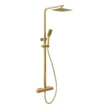 BATH DELUXE 31-120-06-70-00 - Doucheset met thermostaatkraan NAESBY geborsteld messing