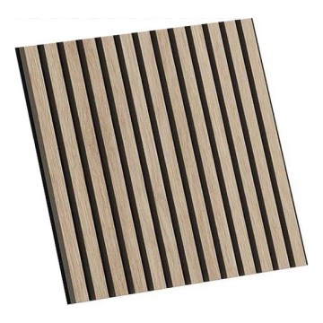 BATH DELUXE 54-060-08-86-12 - LOT 4x Panneau mural acoustique DANVIKEN 60x60 cm chêne