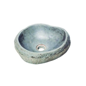 Bathco 00393 - Lavabo à poser RIO 52x47 cm pierre/gris