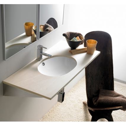 Bathco 0054 - Inbouwwastafel MODENA 43,5 x 38,5 cm porselein/wit