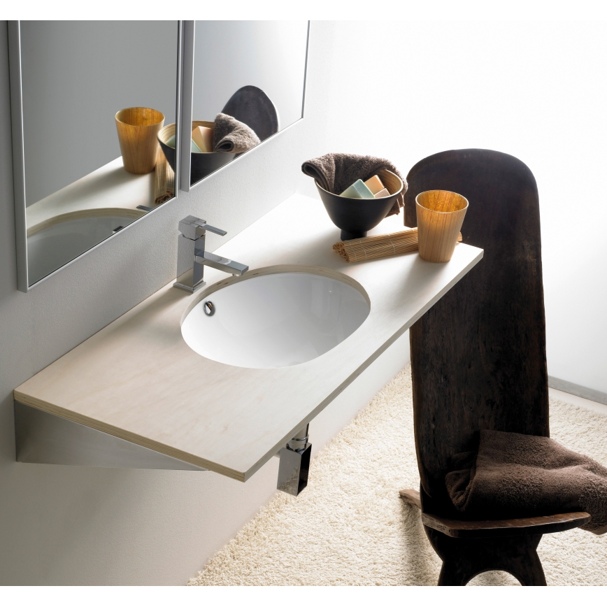 Bathco 0054 - Lavabo à encastrer MODENA 43,5x38,5 cm porcelaine/blanc