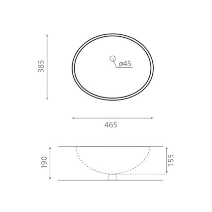 Bathco 0054 - Lavabo à encastrer MODENA 43,5x38,5 cm porcelaine/blanc