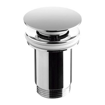 Bathco 0211 - Bonde de lavabo avec trop-plein CLICK-CLACK Ø 6 cm, chrome brillant