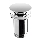 Bathco 0211 - Bonde de lavabo avec trop-plein CLICK-CLACK Ø 6 cm, chrome brillant