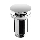 Bathco 0212 - Wastafelafvoer zonder overloop CLICK-CLACK Ø 6 cm glanzend chroom