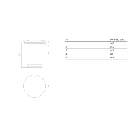 Bathco 0212MT- Bonde de lavabo sans trop-plein clic-clac Ø 6 cm chrome brillant / blanc mat