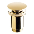 Bathco 0212OR - Wastafelafvoer zonder overloop CLICK-CLACK, Ø 6 cm, goudkleurig