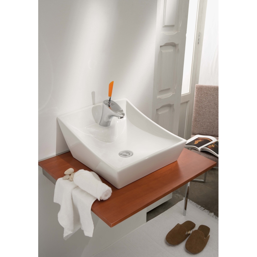 Bathco 4002 - Opbouwwastafel SORIA 40x41 cm porselein/wit