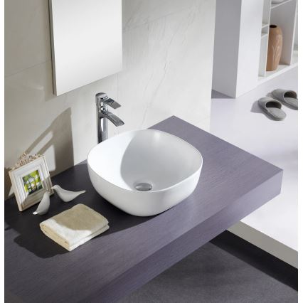 Bathco 4071 - Vasque à poser OLEA 41x41 cm porcelaine/blanc